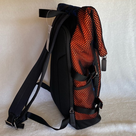 SOLD! NWT Michael Kors Kent Roll Top Mesh Backpack - Picture 3 of 15